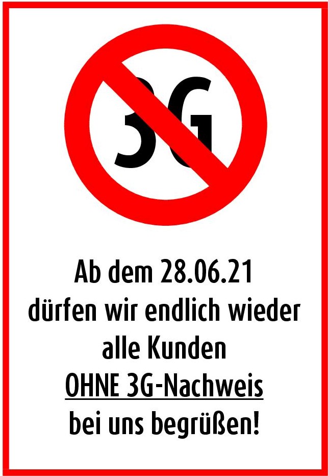 3G Nachweis entfällt