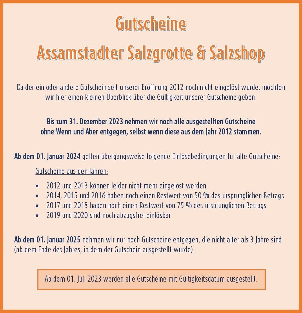 Gutscheine Einlösebedingungen