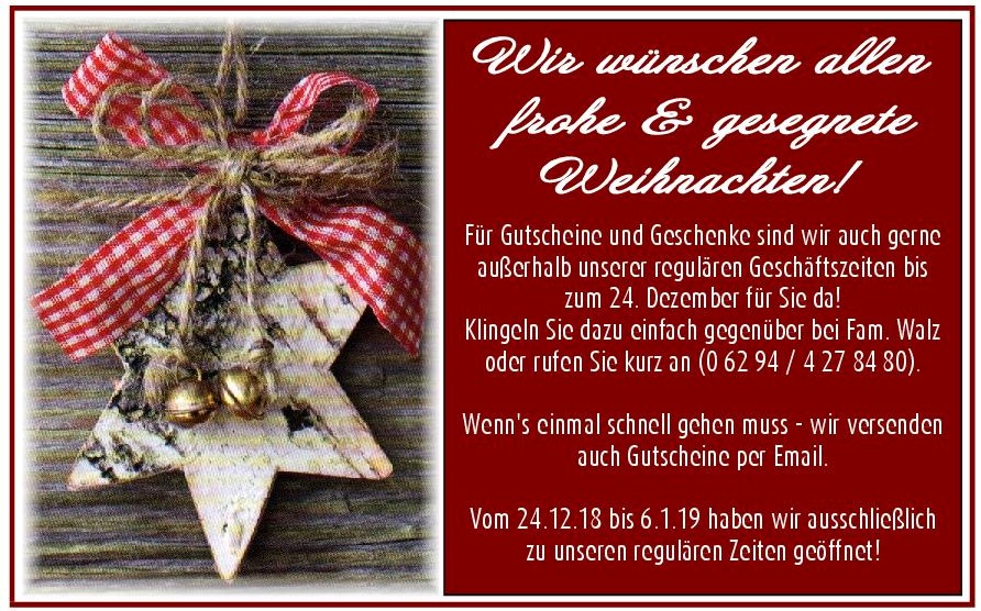 Weihnachtswünsche 2018